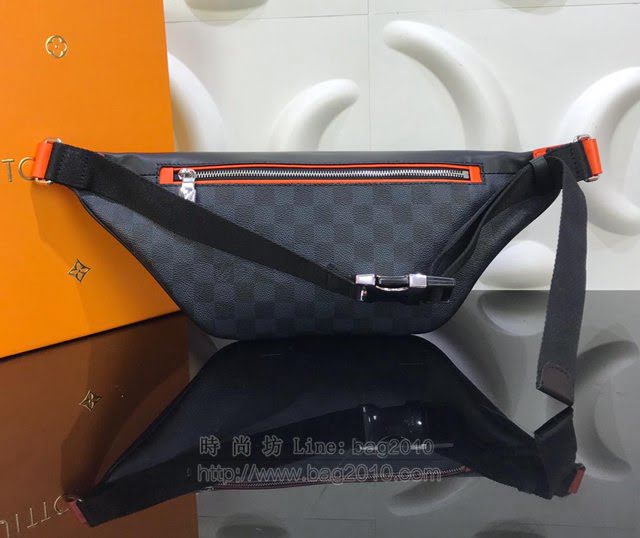 LV腰包 N40161 路易威登Discovery腰包 LV男士斜背包 LV棋盤格肩背包  ydh2952